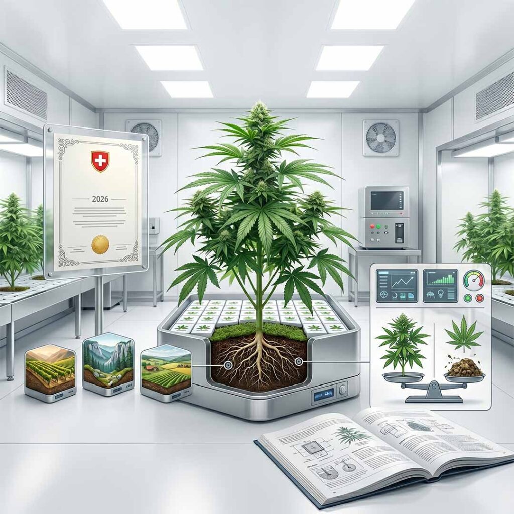 High-quality CBD seeds on a wooden surface. Premium hemp seeds for Swiss growers.