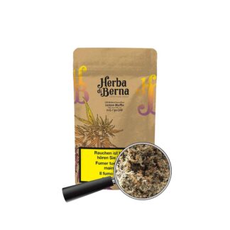 Originalverpackung der Lemon Muffin Indoor CBD Blüten von Herba di Berna