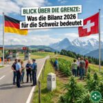 Cannabis-Blüten neben einem Grinder, Joint und einer CBD-Öl-Flasche auf einem Holztisch. Das ideale Titelbild für einen Schweizer Hanf-Blog.