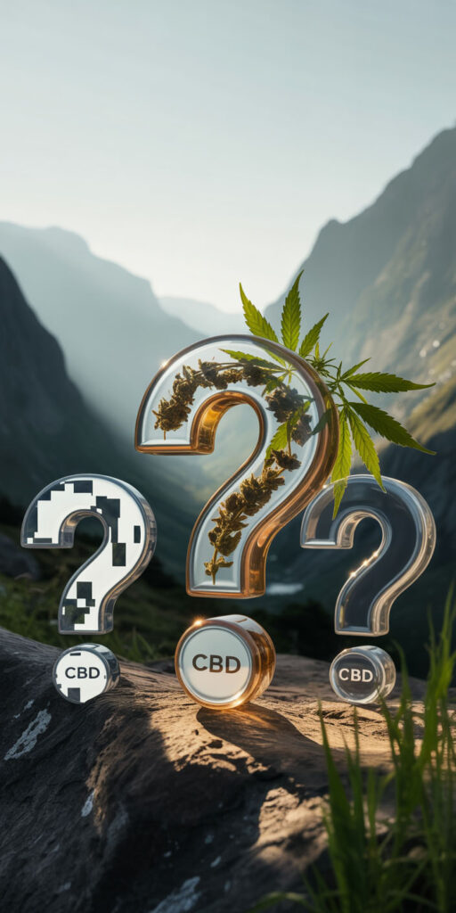 CBD Öl und CBD Tropfen nebeneinander im direkten Vergleich – hochwertige Produkte von Herba di Berna