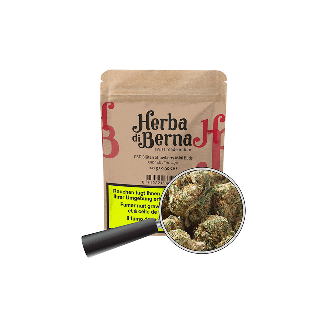 Erdbeerli Indoor Mini-Buds online kaufen Erdbeerli Indoor Mini-Buds bestellen – Der CBD-Klassiker mit Erdbeer-Aroma