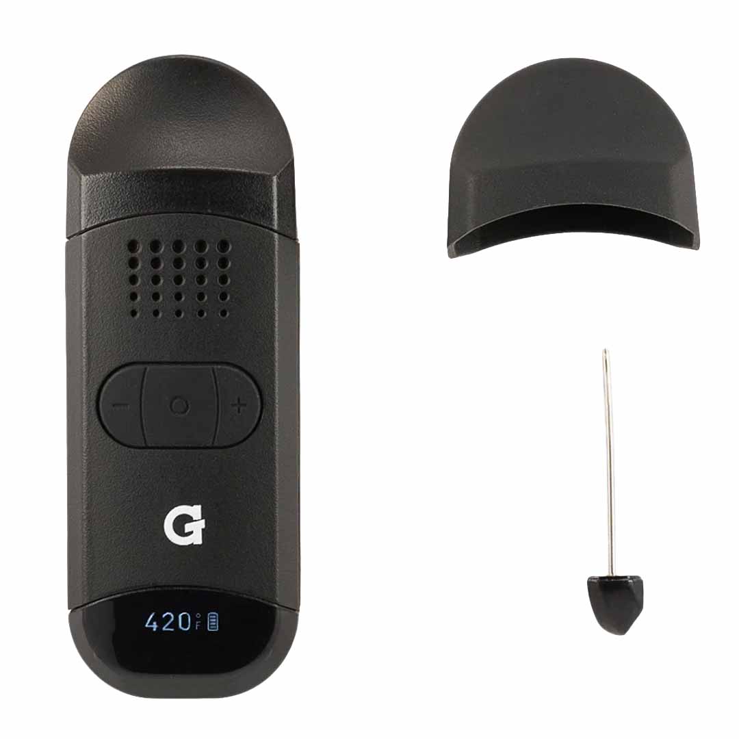 Seitenansicht des G Pen Dash II Dry Herb Vaporizers mit USB-C Anschluss