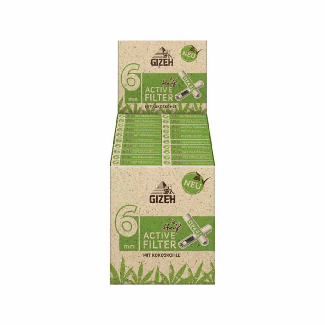 Filtro a carbone attivo GIZEH alla canapa con carta di canapa al naturale
