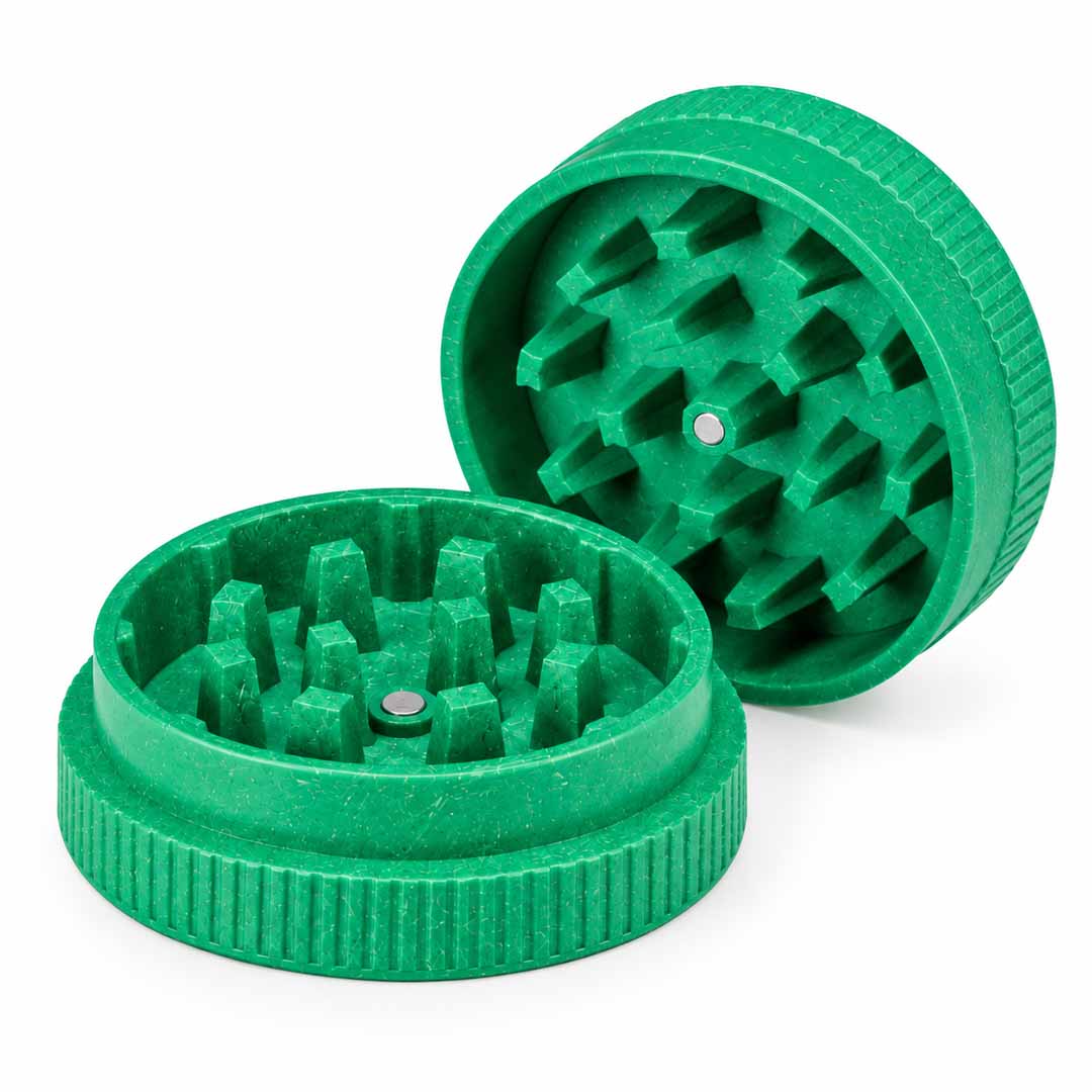 Grinder Grüner GIZEH da 55 mm in plastica di canapa