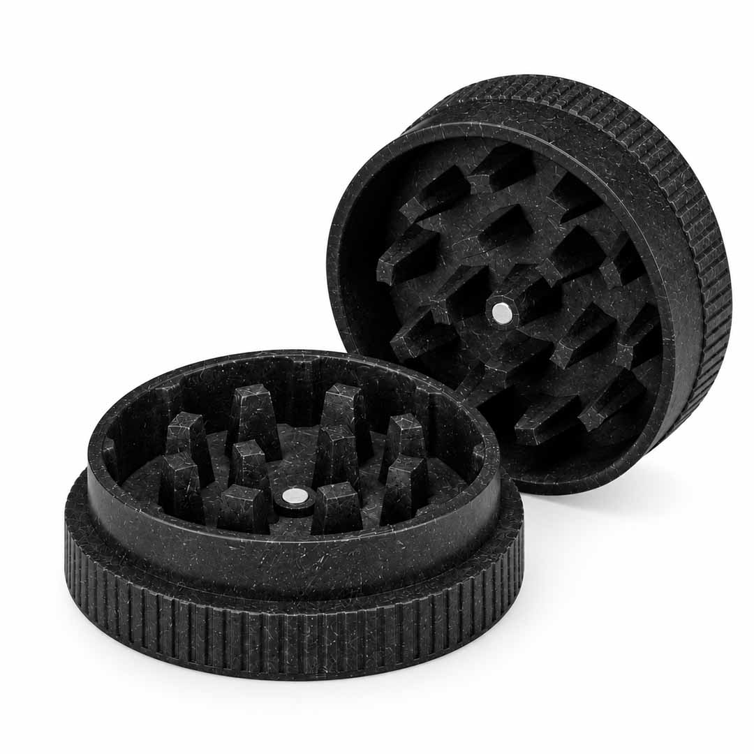 Macinino GIZEH nero da 55 mm in plastica di canapa