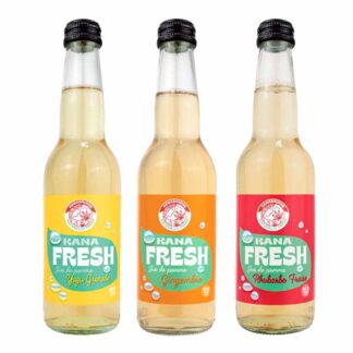 Jus de fruits au chanvre Kanafresh, à base de jus de pomme suisse et de chanvre de la région