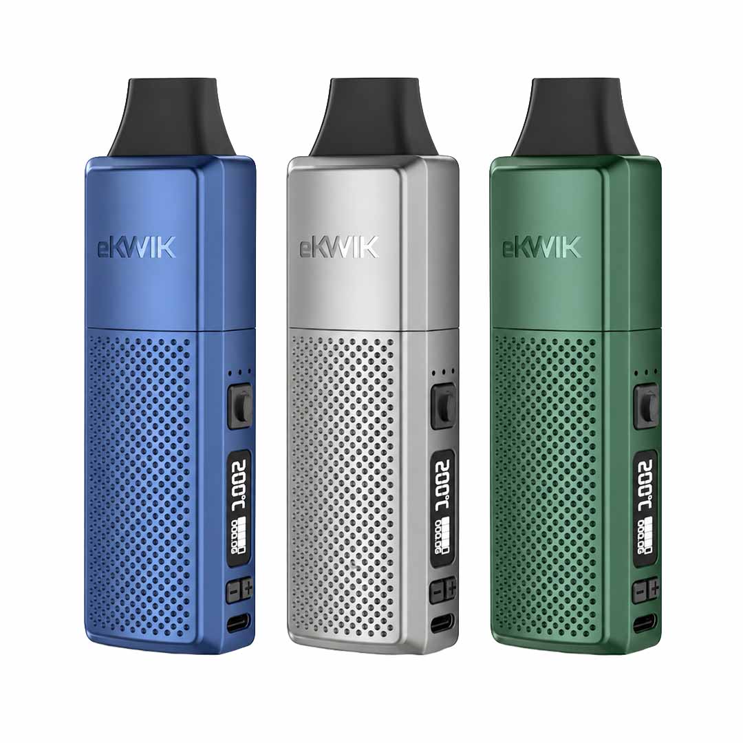 Handhabung des kompakten Sunakin eKWIK Vaporizers zur präzisen Temperatursteuerung von trockenen Kräutern.