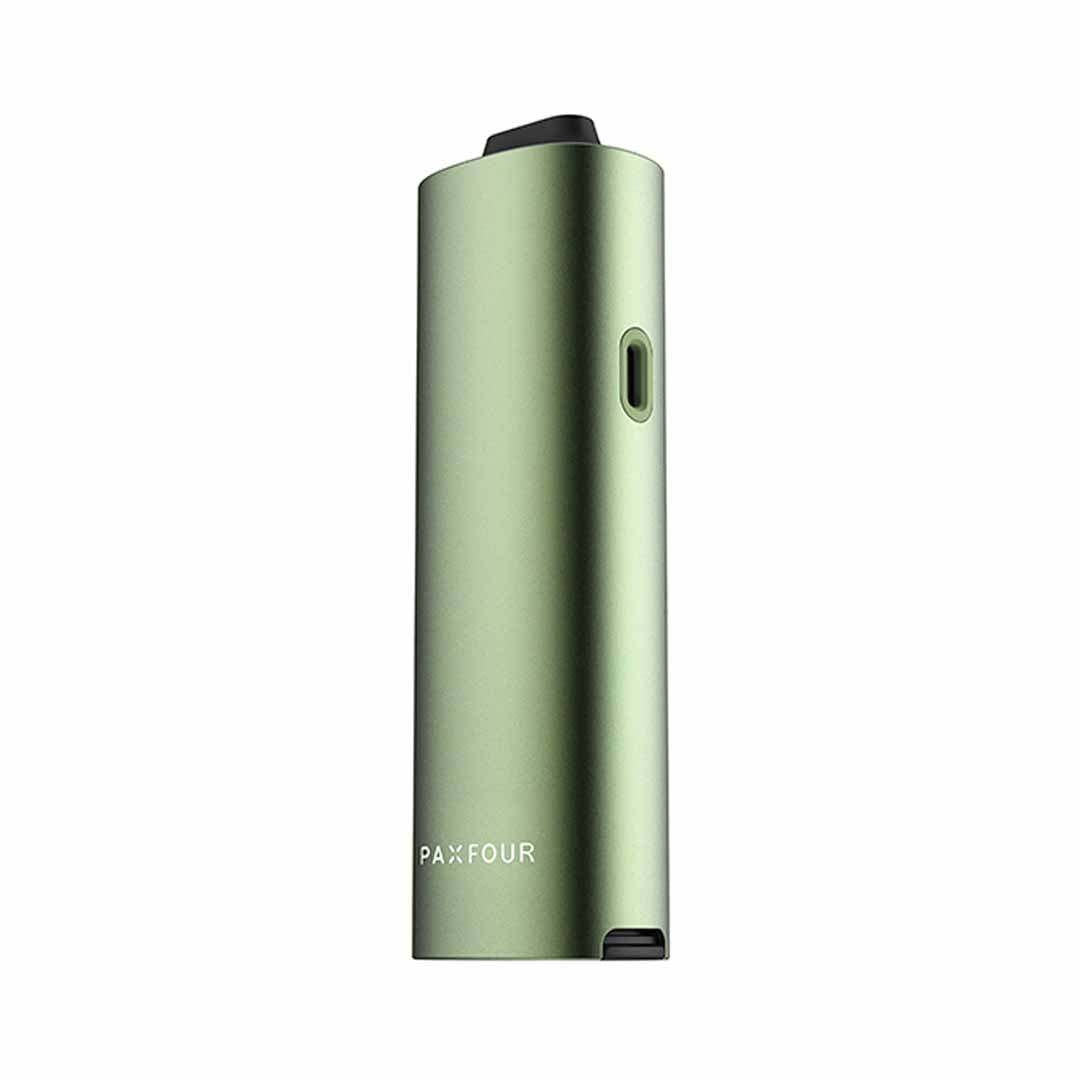 PAX FOUR Greenstone Vape für CBD Blüten mit kompakter Bauweise und modernem Design auf weissem Hintergrund