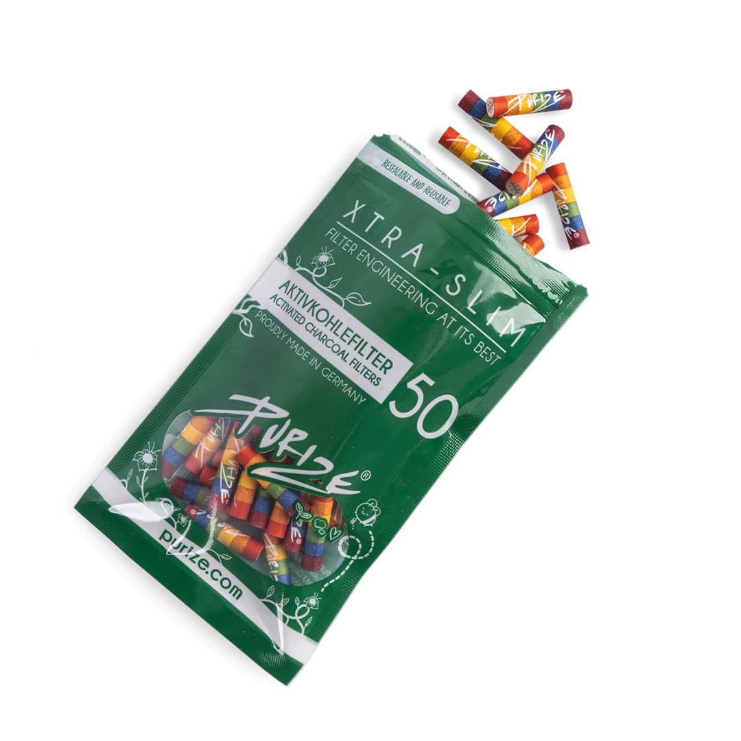 Ordinate i filtri PURIZE Rainbow nei colori rosa, blu organico, verde e bianco