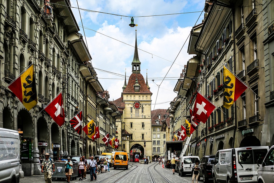 Altstadtgasse in der Stadt Bern