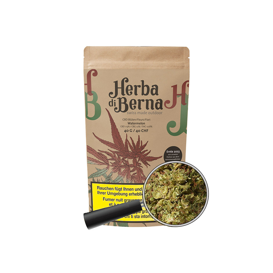 Watermelon Outdoor CBD Blüten kaufen – Fruchtig-zitroniges Aroma & sonnengereifte Schweizer Qualität